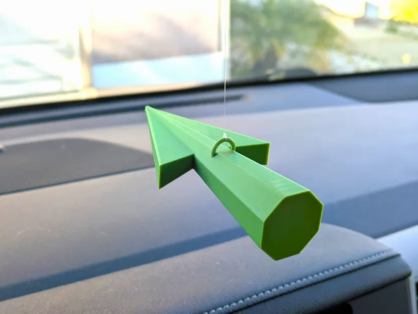 Phụ kiện treo gương chiếu hậu mô phỏng mũi tên Crazy Taxi - Image 1