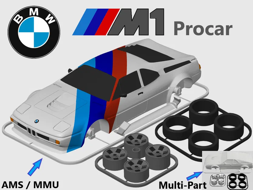 Mô hình lắp ráp BMW M1 Procar Kit Card (tỷ lệ 1:24) - Image 1
