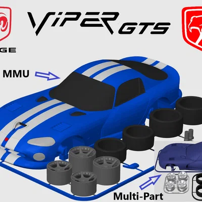 Mô hình Kit Card Dodge Viper GTS Coupé (SR II) (Tỷ lệ 1:24)