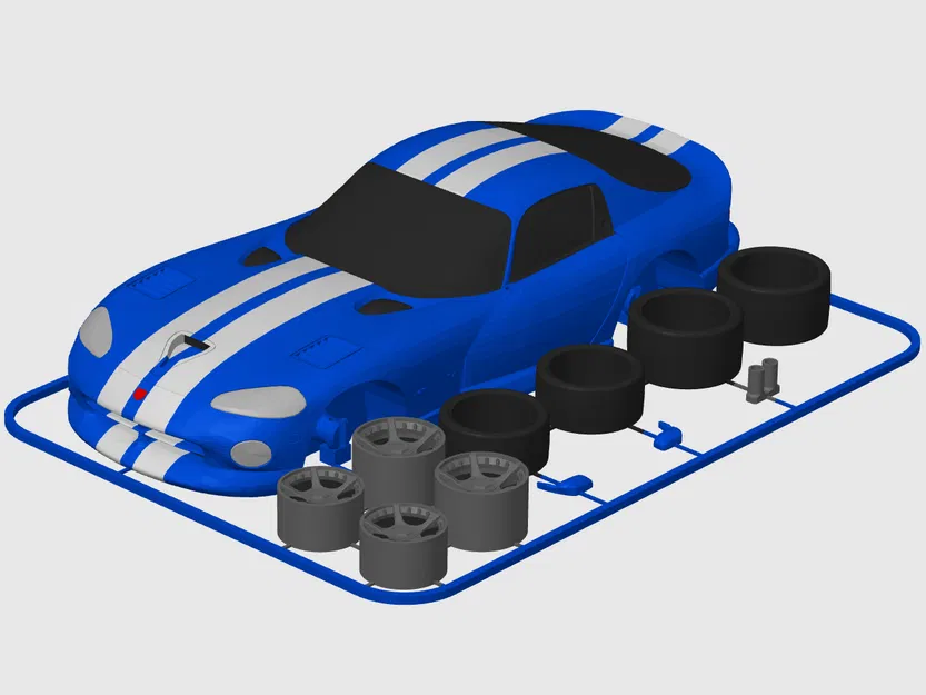 Mô hình Kit Card Dodge Viper GTS Coupé (SR II) (Tỷ lệ 1:24) - Image 5