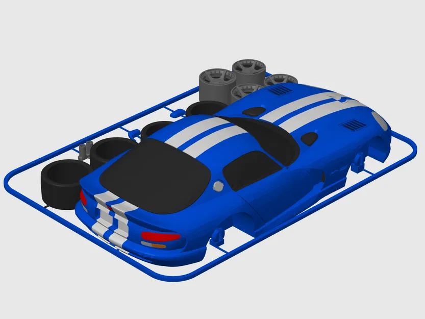 Mô hình Kit Card Dodge Viper GTS Coupé (SR II) (Tỷ lệ 1:24) - Image 6