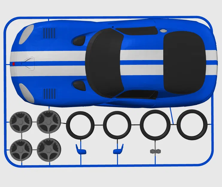 Mô hình Kit Card Dodge Viper GTS Coupé (SR II) (Tỷ lệ 1:24) - Image 10