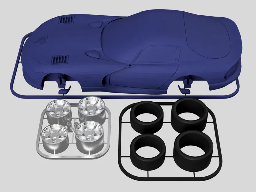 Mô hình Kit Card Dodge Viper GTS Coupé (SR II) (Tỷ lệ 1:24) - Image 11