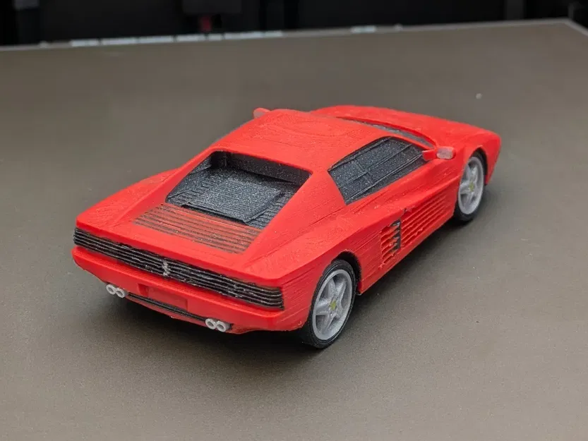 Mô hình Ferrari Testarossa Kit Card (phiên bản phim Miami Vice và Wolf of Wall Street) - Image 3