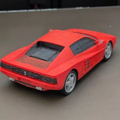 Mô hình Ferrari Testarossa Kit Card (phiên bản phim Miami Vice và Wolf of Wall Street)
