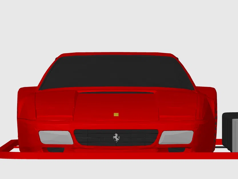 Mô hình Ferrari Testarossa Kit Card (phiên bản phim Miami Vice và Wolf of Wall Street) - Image 6