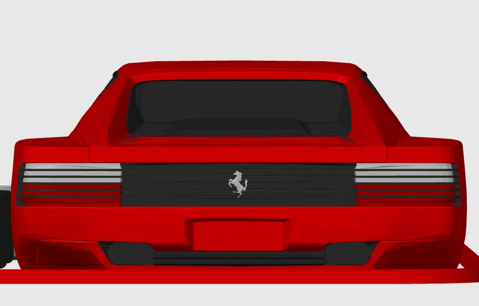 Mô hình Ferrari Testarossa Kit Card (phiên bản phim Miami Vice và Wolf of Wall Street) - Image 7