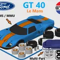 Mô hình Ford GT 40 (Le Mans) Kit Card (Tỷ lệ 1:24) - Thumbnail 1