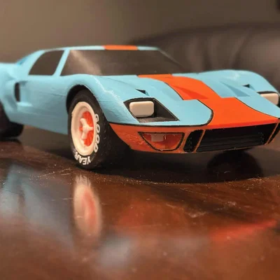 Mô hình Ford GT 40 (Le Mans) Kit Card (Tỷ lệ 1:24)