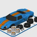 Mô hình Ford GT 40 (Le Mans) Kit Card (Tỷ lệ 1:24) - Thumbnail 7