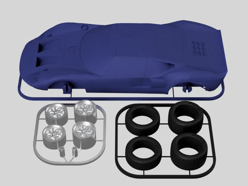 Mô hình Ford GT 40 (Le Mans) Kit Card (Tỷ lệ 1:24) - Image 11