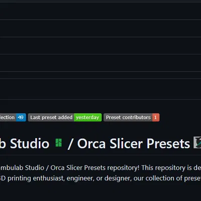 Bộ sưu tập presets cho Bambu Studio / Orca Slicer