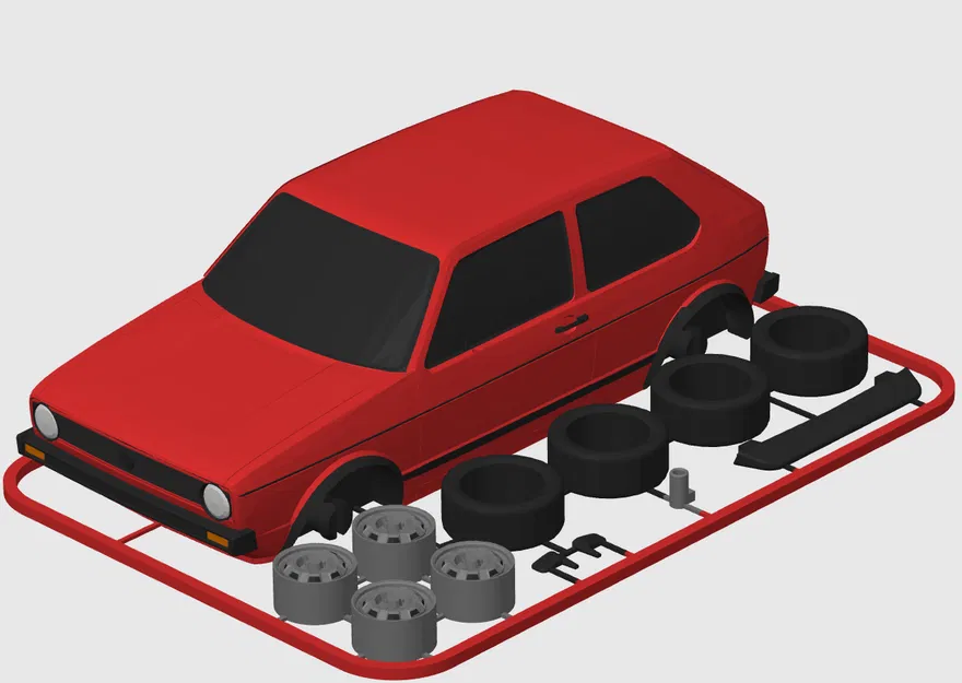 Mô hình Kit Card xe Volkswagen Golf GTI (Mk 1) - Image 5