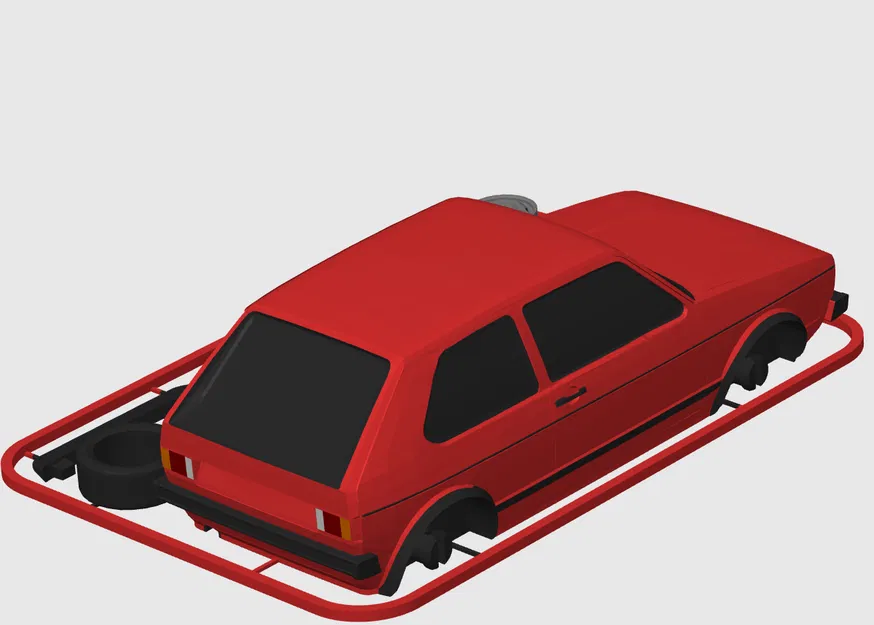 Mô hình Kit Card xe Volkswagen Golf GTI (Mk 1) - Image 6