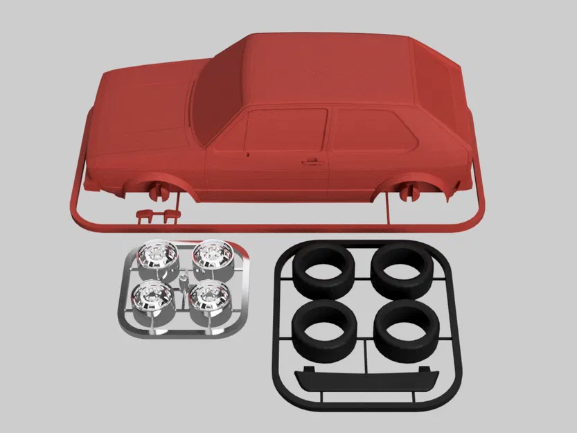 Mô hình Kit Card xe Volkswagen Golf GTI (Mk 1) - Image 7