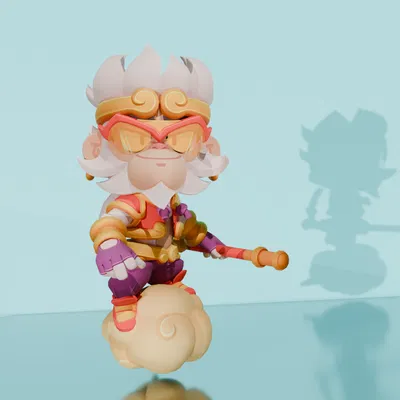 Mô hình 3D Mico Wukong trong Brawl Stars - File in chất lượng cao