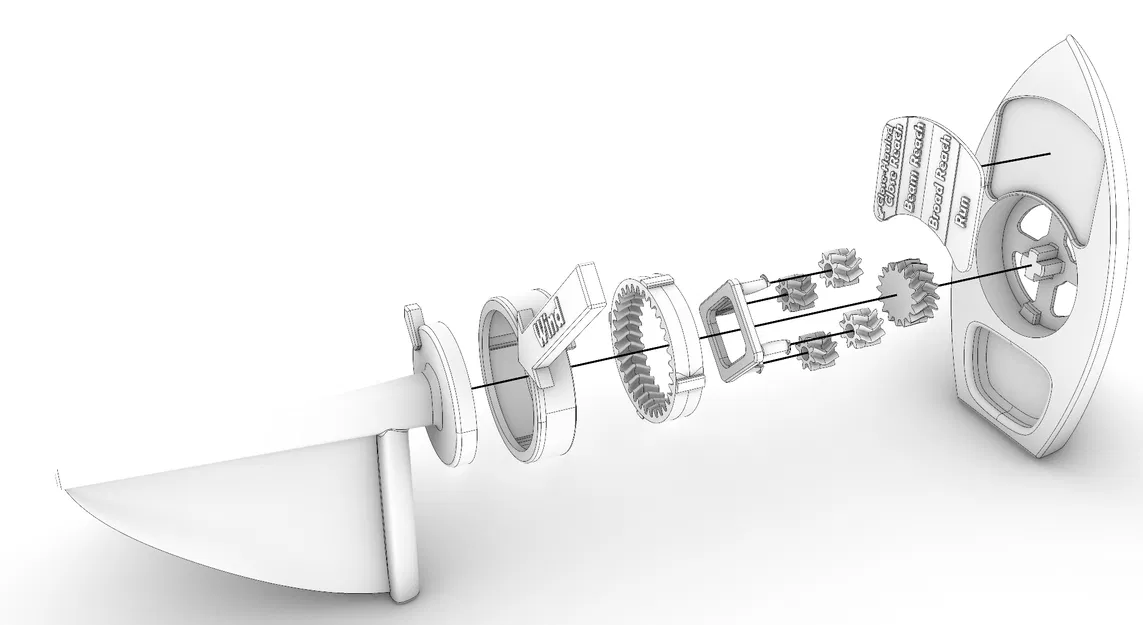 Mô hình thuyền buồm với cánh buồm tự điều chỉnh - Giáo cụ trực quan - Image 4