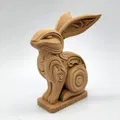 Tượng chú thỏ gỗ điêu khắc #2 - Thumbnail 1