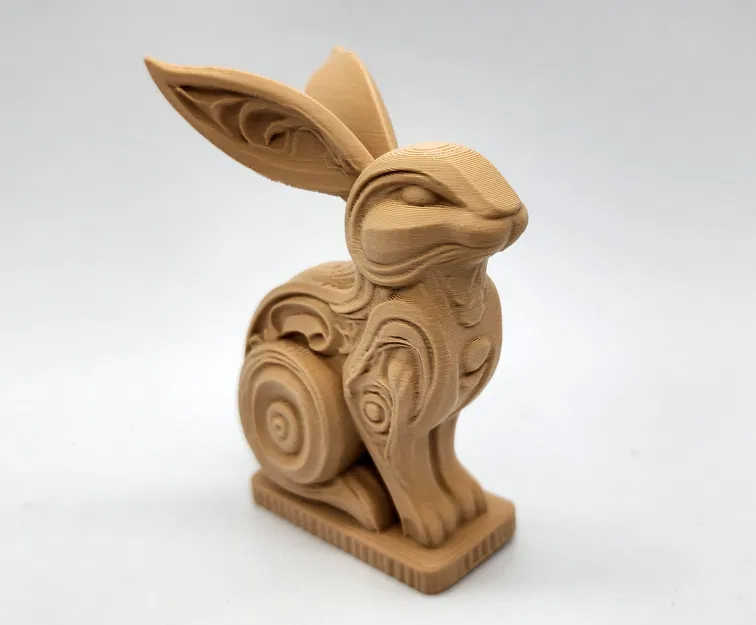 Tượng chú thỏ gỗ điêu khắc #2 - Image 2
