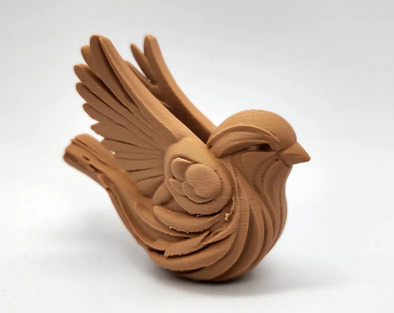 Mô hình Chim sẻ chạm gỗ - Image 2