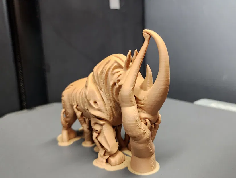 Mô hình Tê giác lông mượt phong cách chạm khắc gỗ - Image 10