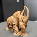 Mô hình Tê giác lông mượt phong cách chạm khắc gỗ - Thumbnail 10