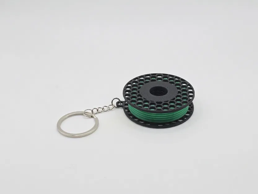 Móc khóa cuộn nhựa in 3D Filament Spool mini cực đẹp - Image 1