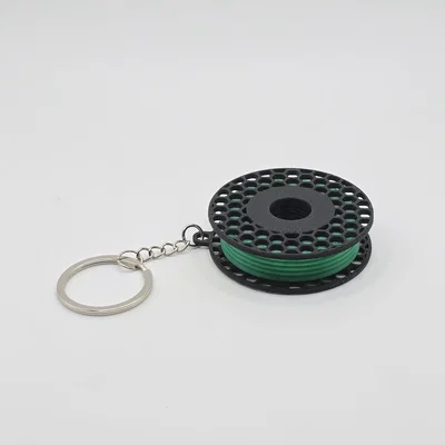 Móc khóa cuộn nhựa in 3D Filament Spool mini cực đẹp