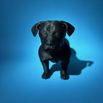 Mô hình chú chó Amstaff nhỏ xinh trang trí in 3D