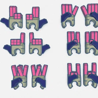 Bộ bàn tay phụ cho mô hình Lucky/Mini/Dummy 13