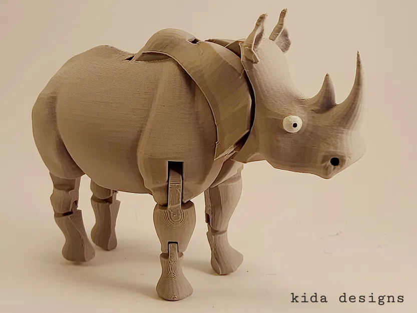 Tê giác khớp nối (Articulated Rhino) - In nguyên khối - Image 2