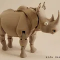 Tê giác khớp nối (Articulated Rhino) - In nguyên khối - Thumbnail 2