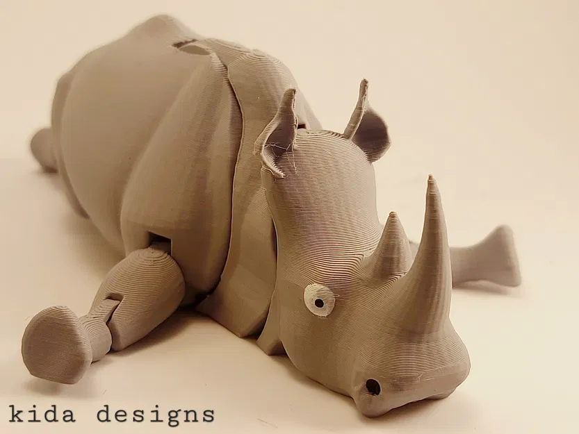 Tê giác khớp nối (Articulated Rhino) - In nguyên khối - Image 3
