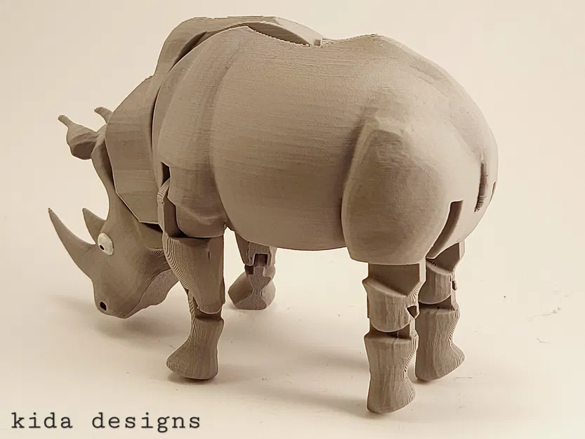 Tê giác khớp nối (Articulated Rhino) - In nguyên khối - Image 5