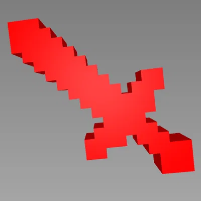 Mô hình hạt charm kiếm Minecraft 3D - Phụ kiện in 3D độc đáo