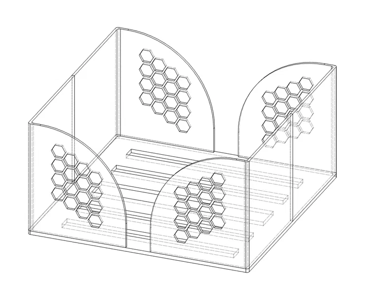 Giá đỡ khăn giấy họa tiết lục giác độc đáo - Image 2