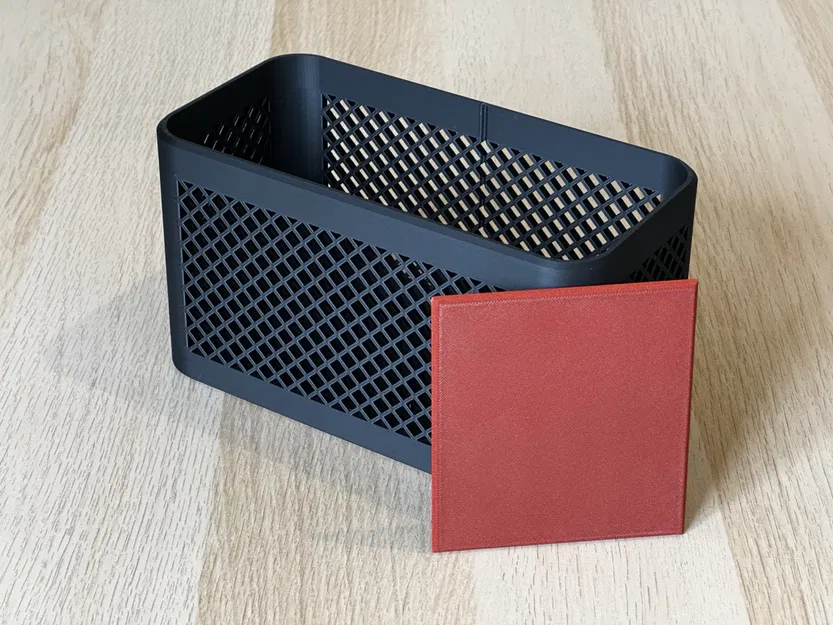 Hộp đựng đồ họa tiết lưới có vách ngăn tháo rời - Image 2