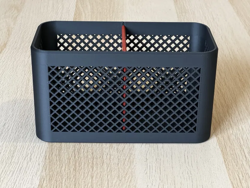 Hộp đựng đồ họa tiết lưới có vách ngăn tháo rời - Image 3