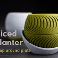 Chậu cây họa tiết lát cắt (sliced planter) · kèm đĩa hứng wrap-around - Thumbnail 1