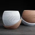 Chậu cây zig zag kèm đĩa hứng nước bao quanh - Thumbnail 4