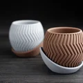 Chậu cây zig zag kèm đĩa hứng nước bao quanh - Thumbnail 5