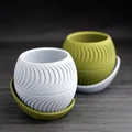 Chậu cây họa tiết lát cắt (sliced planter) · kèm đĩa hứng wrap-around - Thumbnail 4