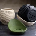 Chậu cây gợn sóng kèm đĩa hứng nước - Thumbnail 4