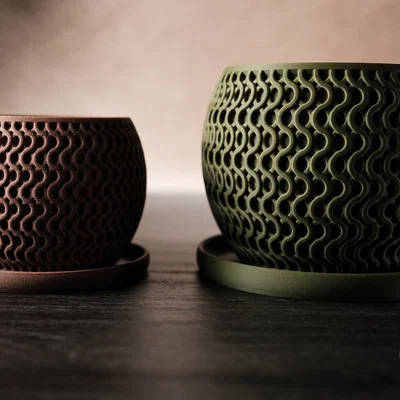 echo · planter: Chậu cây tối giản hiện đại