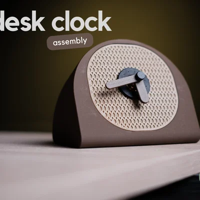 desk clock · assembly - Đồng hồ để bàn tối giản