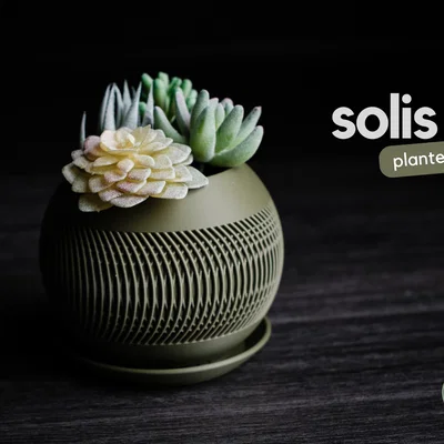 solis · planter - Chậu cây tối giản với đế khóa xoay
