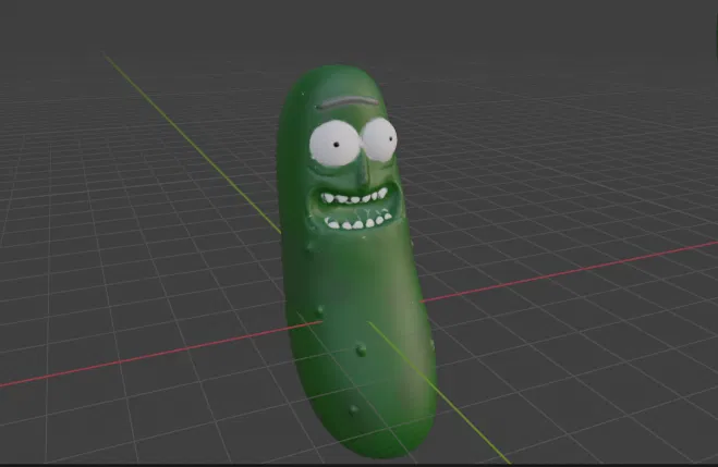 Mô hình Pickle Rick in 3D – Móc khóa độc đáo cho fan Rick and Morty - Image 1