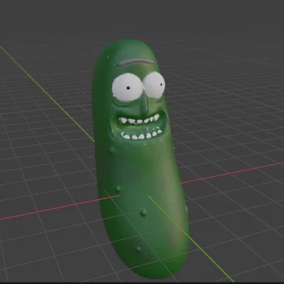 Mô hình Pickle Rick in 3D – Móc khóa độc đáo cho fan Rick and Morty