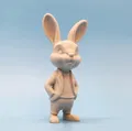 Mô hình 3D chú thỏ lịch lãm (Well Dressed Rabbit) trang trí Phục sinh - Thumbnail 1