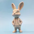 Mô hình 3D chú thỏ lịch lãm (Well Dressed Rabbit) trang trí Phục sinh - Thumbnail 5